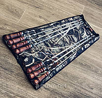 Набір шампурів з дерев'яною ручкою в чохлі (7 шт.)