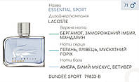 Концентрат DUNDEE SPORT (100гр) (Альтернатива Lacoste Essential Sport)