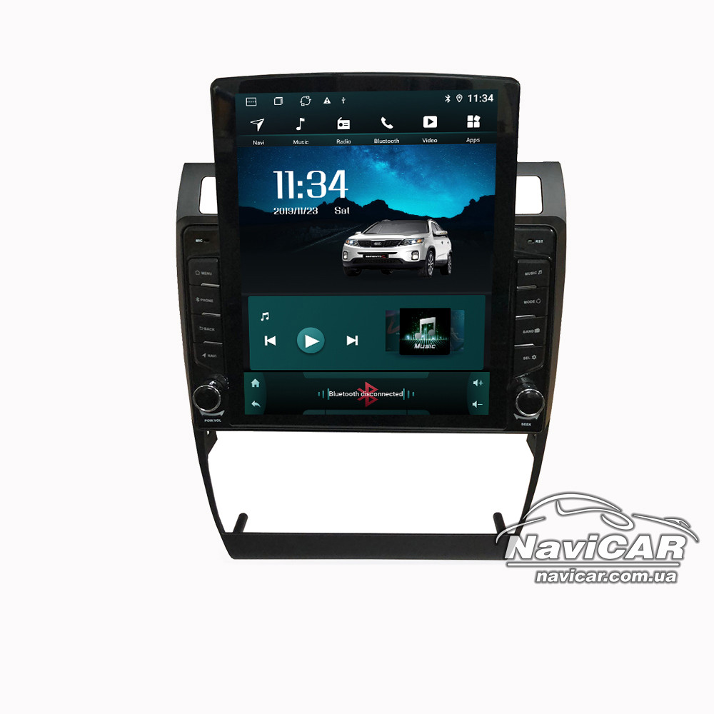 Штатна магнітола для Audi S6 2 C5 1999-2004 Tesla Style на Android