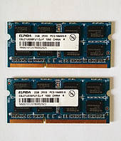 Для ноутбука 4GB 2x2GB DDR3 1333MHz Elpida PC3 10600S 2Rx8 RAM Оперативная память