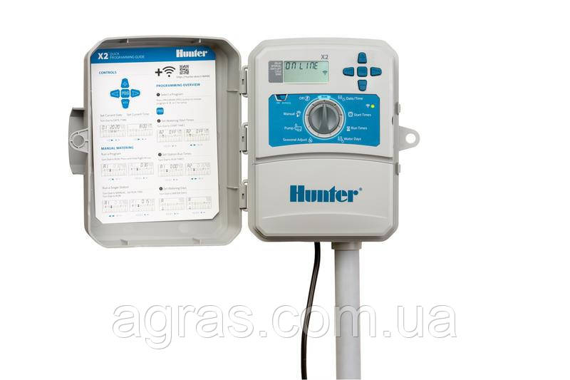 Контролер автополиву Hunter Х2-401-Е з можливістю підключення модуля Wi-Fi