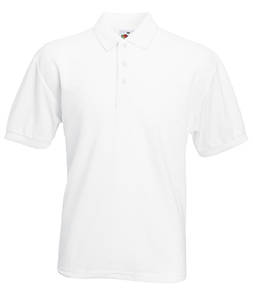 Сорочка поло Fruit of the Loom 63-402. Колір білий