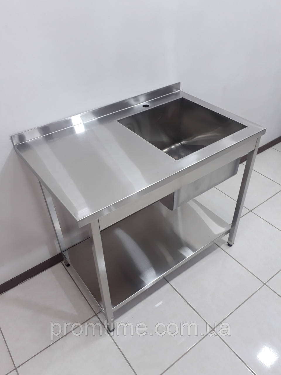 Стіл мийка 1000х600х850 з полицею