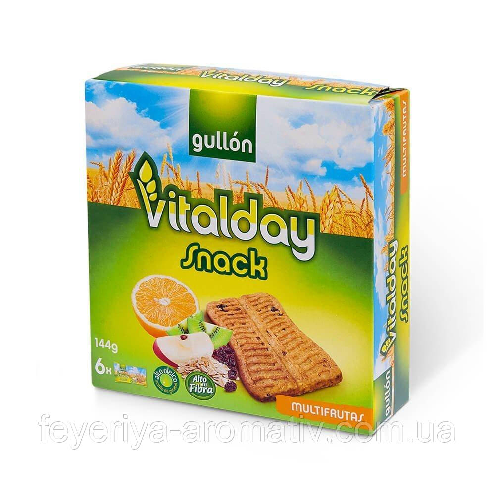 Злакове печиво із фруктами Gullon Snack multifrutas Vitalday 144г (Іспанія)
