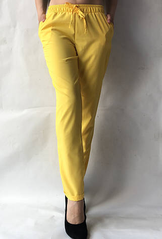 Жіночі літні штани, софт No13 жовтий, фото 2