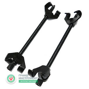 Стяжки пружин двухзахватные L250mm Chrome-vanadium СТАНДАРТ ST250D (під ключ і квадрат 1/2), фото 3