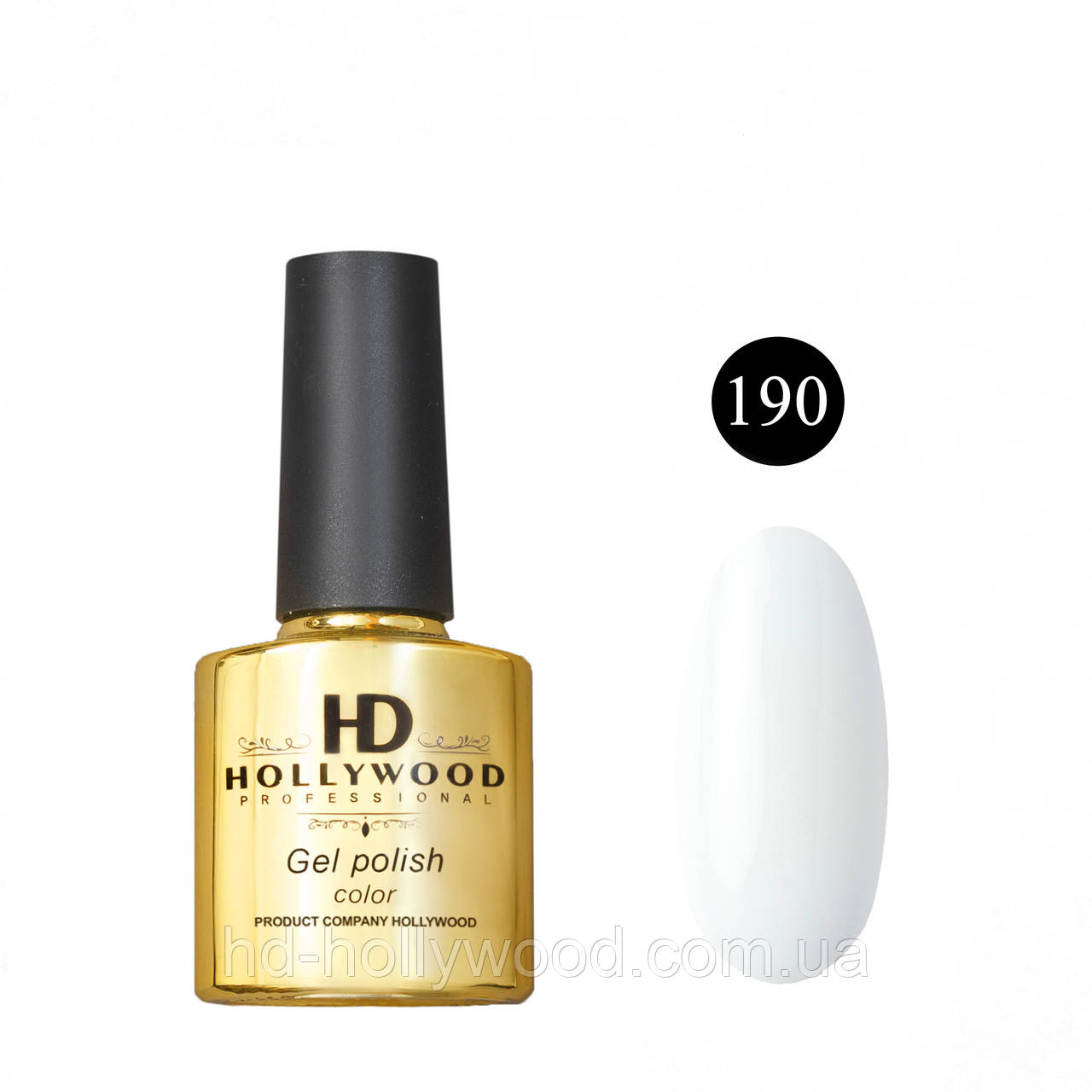 Гель-лак 190 Біло- Блакитний Щільний HD Hollywood 8 ml, фото 1