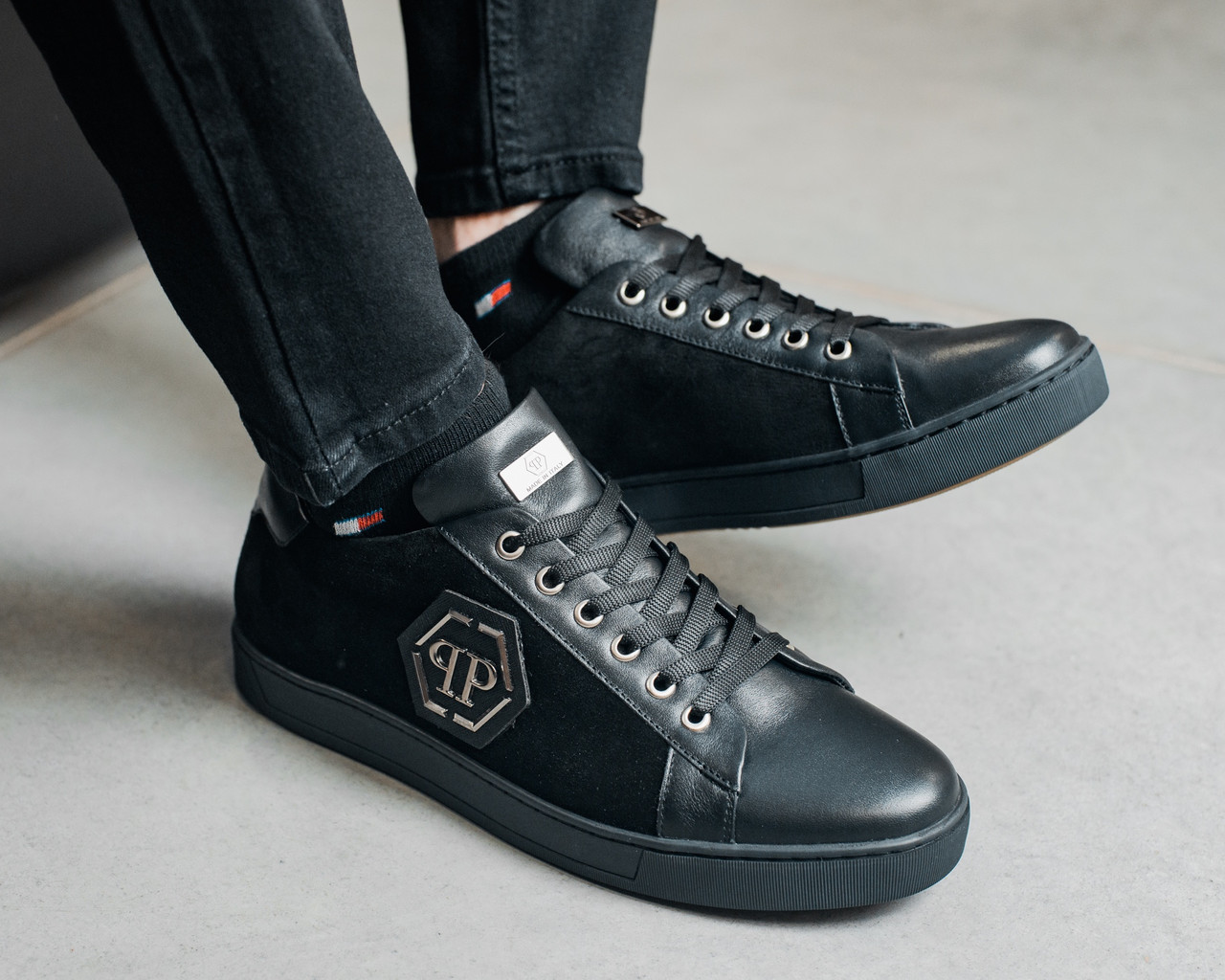 Чоловічі кросівки Philipp Plein з натуральної шкіри, чоловічі кросівки філіп плейн з натуральної шкіри