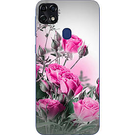 Силіконовий бампер з зображенням для ZTE Blade 20 Smart Рожеві троянди
