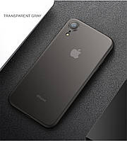 Ультратонкий чехол для iPhone XR полупрозрачный матовый пластик