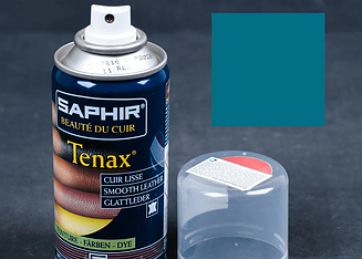 Аерозольна фарба для гладкої шкіри Saphir Tenax Spray, 150 мл Бірюза