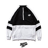 Світшот чоловічий з блискавкою хайповый унісекс Skatepark Скайпарк чорно-білий Київ, фото 2