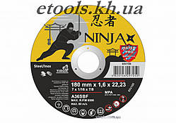 Диск відрізний для металу та неіржавкої сталі NINJA ТМ "VIROK" Ø = 180*22.23 мм T=1.6 мм