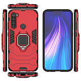 Ударостійкий чохол Transformer Ring під магнітний тримач для Xiaomi Redmi Note 8T, протиударний, червоний, фото 5