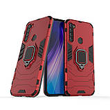 Ударостійкий чохол Transformer Ring під магнітний тримач для Xiaomi Redmi Note 8T, протиударний, червоний, фото 8
