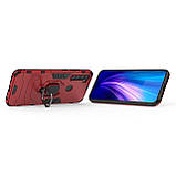 Ударостійкий чохол Transformer Ring під магнітний тримач для Xiaomi Redmi Note 8T, протиударний, червоний, фото 3
