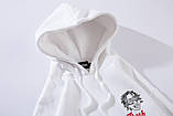 Толстовка чоловіча зі змійкою хайпова унісекс Skatepark Скайпарк біла Київ, фото 7