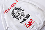 Толстовка чоловіча зі змійкою хайпова унісекс Skatepark Скайпарк біла Київ, фото 8