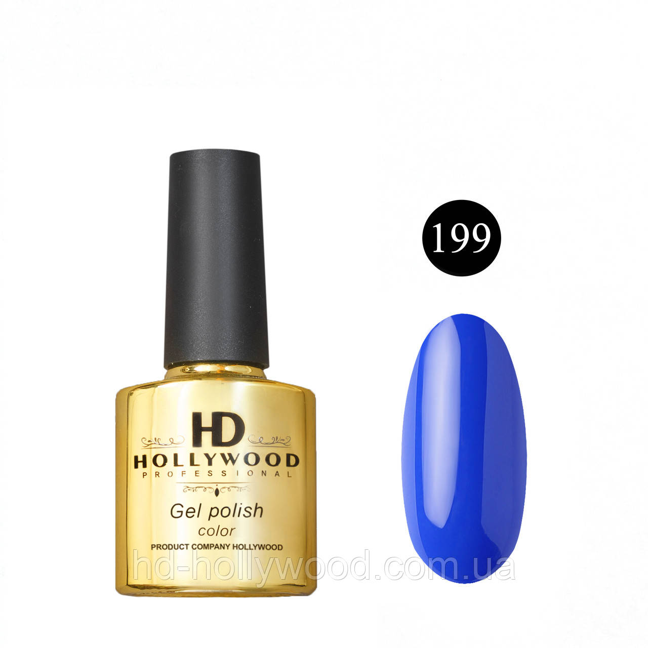 Гель-лак 199 Синій Щільний HD Hollywood 8 ml, фото 1