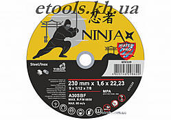 Диск відрізний для металу та неіржавкої сталі NINJA ТМ "VIROK" Ø = 230*22.23 мм T=1.6 мм