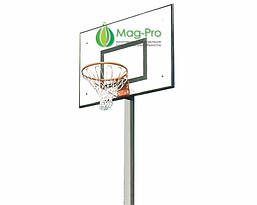 Комплект з баскетбольним щитом із фанери на одній опорі (стійка, баскетбольний щит, кільце із сіткою), фото 2