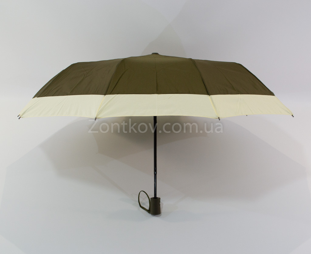 Складной зонт Bellissimo однотонный полуавтомат с каймой по куполу на 10 спиц - фото 7 - id-p548445645