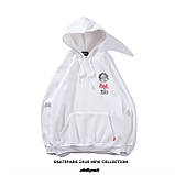 Толстовка чоловіча зі змійкою хайпова унісекс Skatepark Скайпарк біла Київ, фото 3