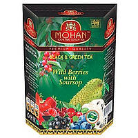Смесь зеленого и черного чая Лесные ягоды с саусепом Mohan 100 гр