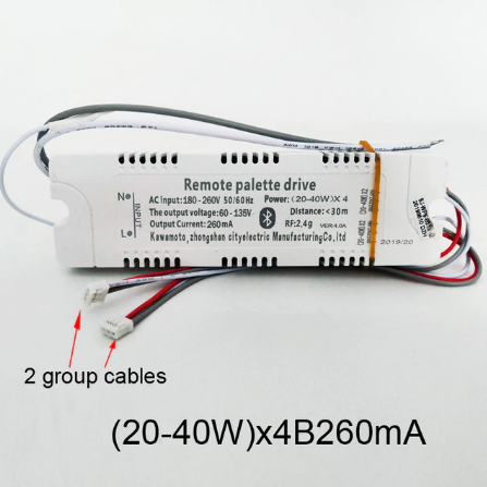 №16 Драйвер bluetooth і регулятором яскравості / Драйвер 20-40Wx4 260mA 60-135V (2шт. х 3pin - три режиму)