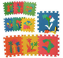 Килимок пазл EVA Рослини, розмір пазлу 29 х 29 см