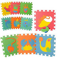 Килимок пазл EVA Морські тварини, розмір пазлу 29 х 29 см