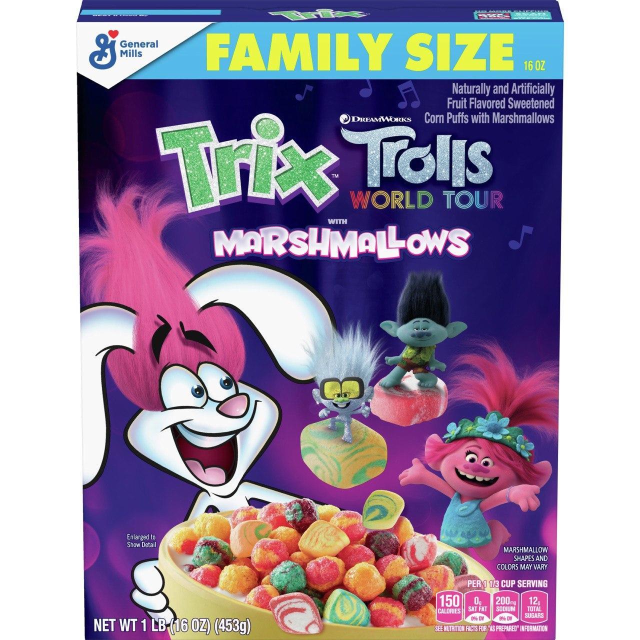 Пластівці Trix Trolls with Marshmallows 452g