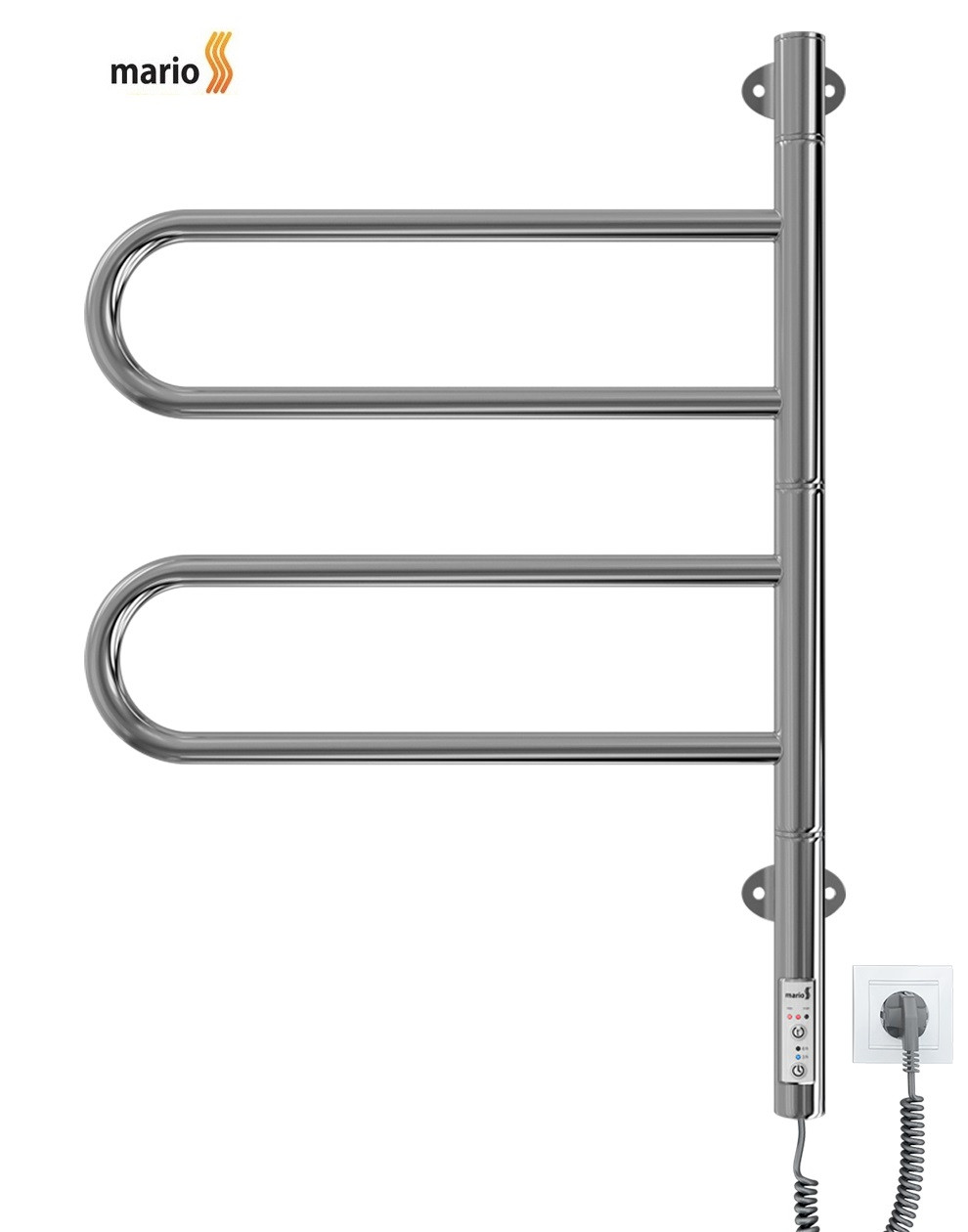 Рушникосушарка електрична MARIO Трістар-I 600x445 TR поворотна