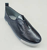 Сліпони Jong golf ",темно срібні,перфорація,стрази р 34