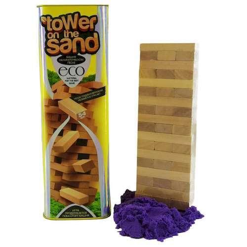 Гра настільна БАШНЯ TOWER on the SAND, вежа з піском 54 ялини.