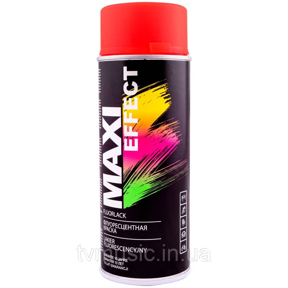 Аерозольна флуоресцентна фарба Maxi Color Червона 400 мл