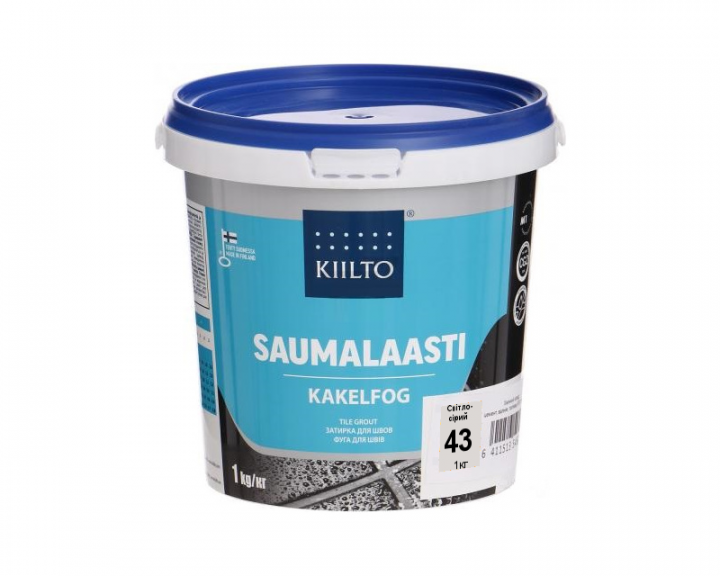 Затирка для швів  Kiilto pro tile grout (Saumalaasti) 43 світло-сірий 1кг