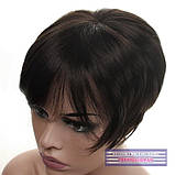 Перука - полусистема для літа Shelby Mono Original, термоволосы кольору брюнет, фото 7