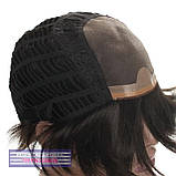 Перука - полусистема для літа Shelby Mono Original, термоволосы кольору брюнет, фото 9