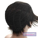 Перука - полусистема для літа Shelby Mono Original, термоволосы кольору брюнет, фото 8