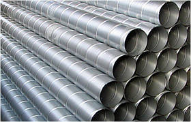 Повітропроводи круглого перерізу на шинорейке.