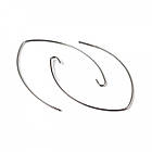 Швензи Латунь, Основа для сережок, Платина, 37x23мм, 6 шт, фото 2