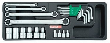 Набір інструменту TORX 23ед. (в ложементі) Toptul GAAT2302 (Тайвань)