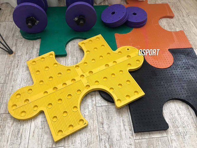 Купить Резиновое напольное модульное покрытие для спортзала (маты в ...