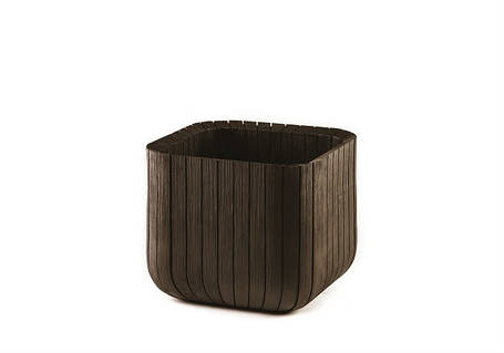 Горщик для рослин KETER CUBE PLANTER L, коричневий, фото 1