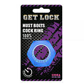 Кільце ерекційне Nust Bolts Cock Ring-Blue