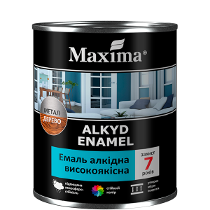Емаль алкідна біла глянсова 0,7 кг високоякісна TM "Maxima"