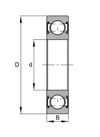 Підшипник  203 RR2 (6203/16 RS) АПП, фото 2
