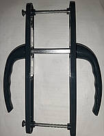 Нажимний гарнітур "VORNE" 25-92(200мм) з пружиною антрацит RAL 7016 для ПВХ дверей (дверная нажимная ручка)