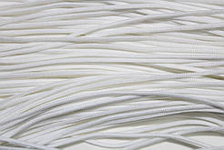 Шнур тонкий круглий поліестер 1мм білий моток 100 м